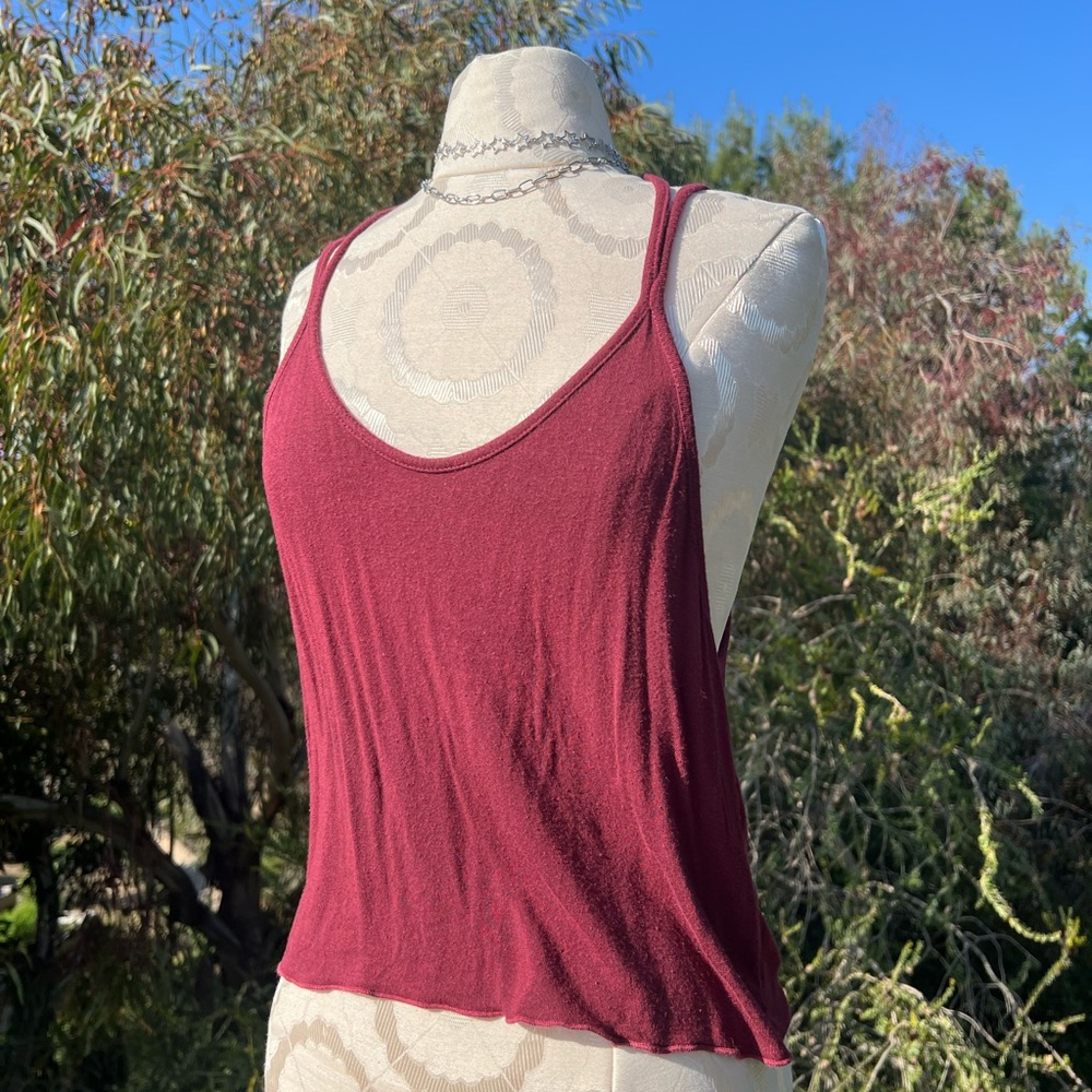maroon brandy melville top